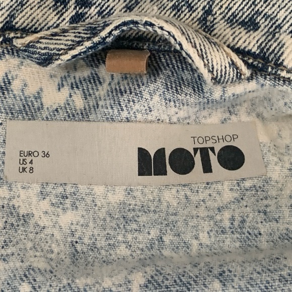 Top Shop 100% cotton moto jacket. Pewter metal buttons, 4 pockets lightweight,S4 - Picture 12 of 13